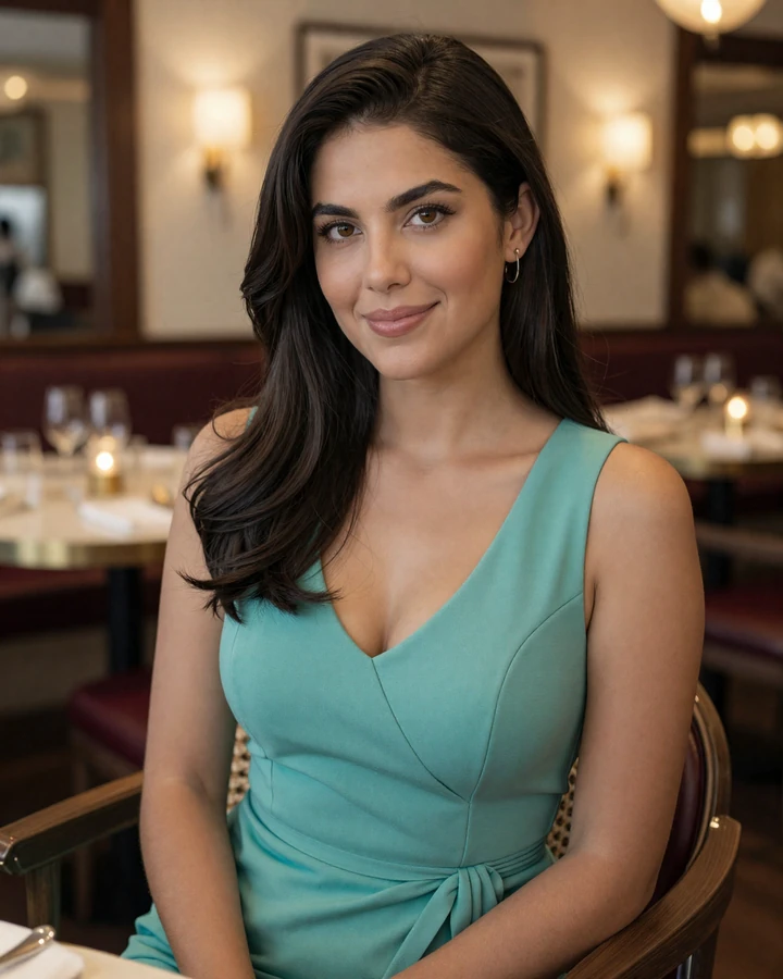 Stylish woman in a sophisticated Laurelhurst Seattle lounge featured on a premium sugar baby Seattle profile card