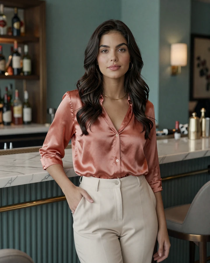 Stylish Black woman in a Germantown restaurant featured as a sugar baby Nashville match