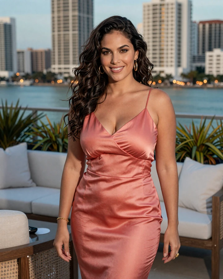 Stylish Miami sugar mama profile on a premium wealthy women dating platform
