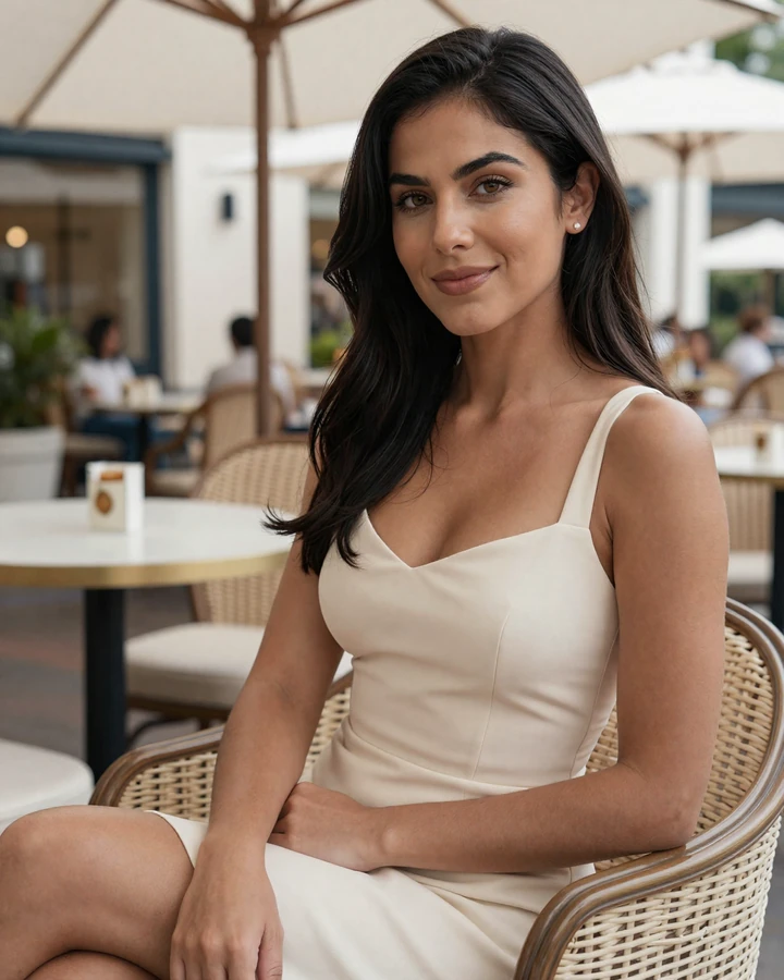 Attractive brunette woman in an upscale Dr. Phillips Orlando lounge featured as a sugar daddy Orlando match
