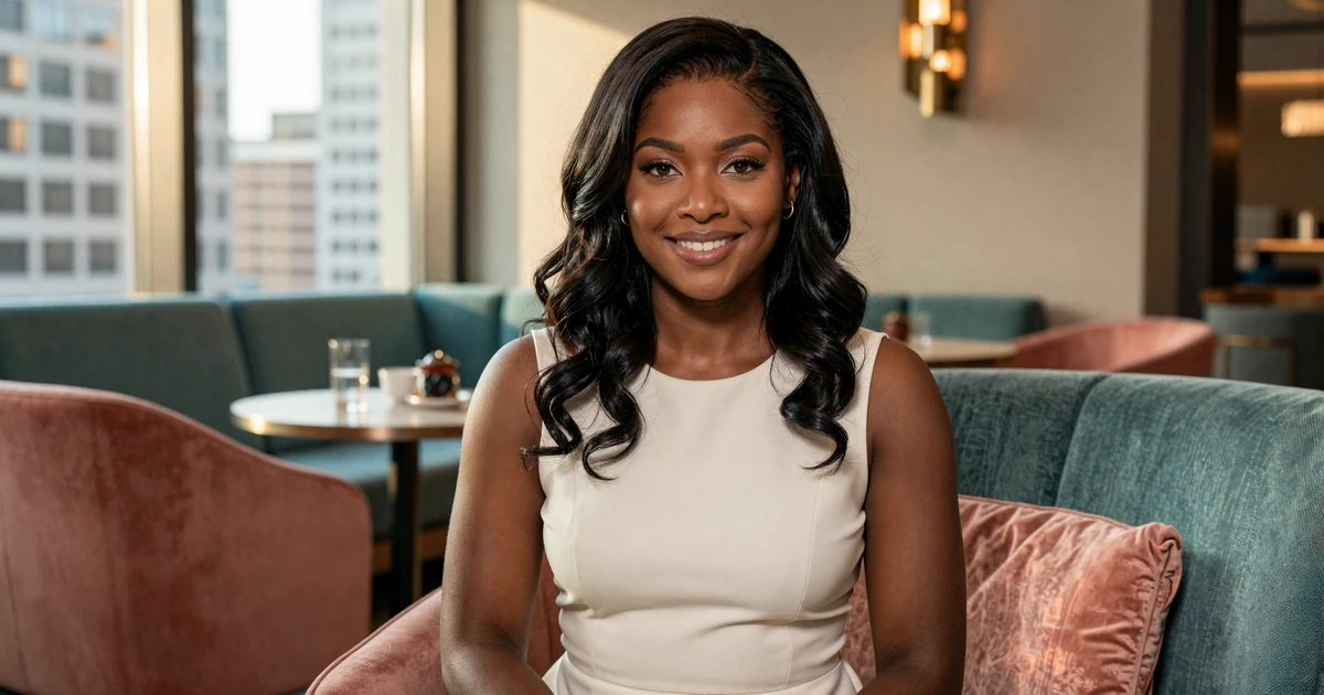 Elegant woman in an upscale Miami setting representing private sugar daddy Miami matching