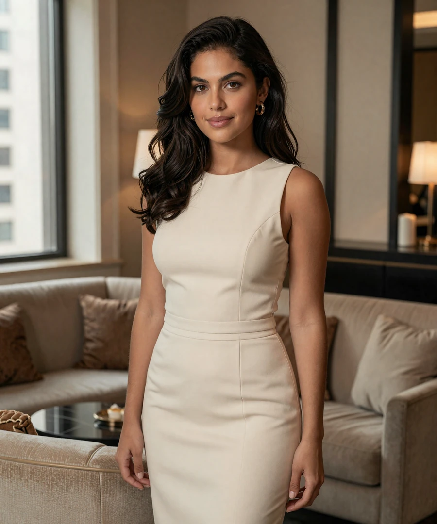 Elegant woman in a refined Dallas lounge representing private sugar daddy Dallas matching